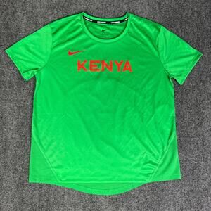 Nike Pro Elite Team Kenya Womens Size Medium Running Shirt CT0591-320 Green NWOT